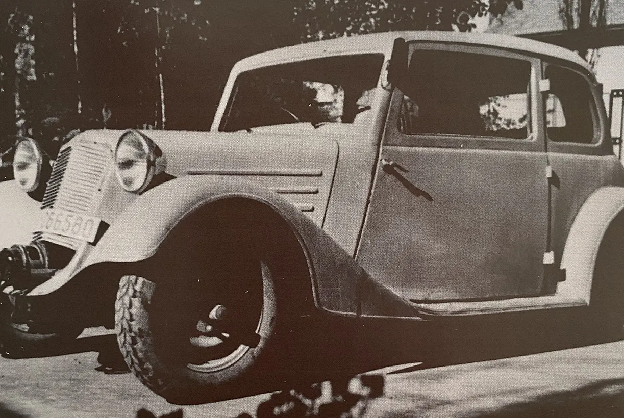 Vozidlo Tatra 57A přestavěno na akumulátorový elektromobil, 1939